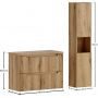 Zestaw Comad Nova Coast Evoke szafka 80 cm z blatem i szafka boczną wiszącą dąb SET-NOCE B OAK 80CM S HC zdj.2