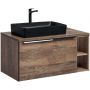 Comad Santa Fe Oak szafka 100 cm podumywalkowa wisząca z umywalką dąb SET-SFO B 100CM UN. 6275 BLACK 81-01 zdj.1