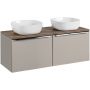 Zestaw Comad Santa Fe Taupe szafka 60x45,6x46 cm podumywalkowa wisząca z blatem i umywalką szara SET-SFT B 120CM UN 6252 zdj.1