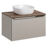 Zestaw Comad Santa Fe Taupe szafka 80x45,6x46 cm podumywalkowa wisząca z blatem i umywalką beżowa SET-SFT B 80CM UN 6252 zdj.1