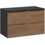 Zestaw Comad Talia Casella szafka podumywalkowa 80 cm z blatem dąb-czarny SET-TC B BLACK 80CM zdj.1