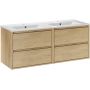 Zestaw Comad Viola Cremona szafka 120 cm podumywalkowa wisząca z umywalką Lava dąb cremona SET-VOC 120CM LAVA zdj.1