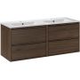 Zestaw Comad Viola Villa szafka 120 cm podumywalkowa wisząca z umywalką Lava orzech villa SET-VOV 120CM LAVA zdj.1
