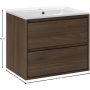 Zestaw Comad Viola Villa szafka 60 cm podumywalkowa wisząca z umywalką Lava orzech villa  SET-VOV 60CM LAVA zdj.2
