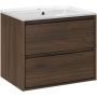 Zestaw Comad Viola Villa szafka 60 cm podumywalkowa wisząca z umywalką Lava orzech villa  SET-VOV 60CM LAVA zdj.1