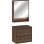 Zestaw Comad Viola Villa szafka 60 cm podumywalkowa wisząca z blatem i szafką z lustrem orzech villa SET-VOV B VILLA 60CM MC zdj.1
