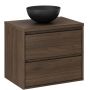 Zestaw Comad Viola Villa szafka 60 cm podumywalkowa wisząca z blatem i umywalką Domi orzech villa SET-VOV B VILLA 60CM UN DOMI zdj.1