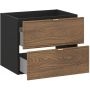 Comad Talia Casella umywalka Sky czarna z dwiema szafkami podumywalkowymi zestaw 120 cm dąb-czarny SET-TC 120CM UM SKY 1 BM zdj.2
