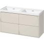 Cersanit Crea umywalka 120,5x45,5 cm biała z szafką 120 cm wiszącą kaszmir (K673006, S1058028) zdj.1