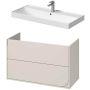 Cersanit Larga umywalka 100x46 cm biała z szafką Crea II 100 cm wiszącą kaszmir (K120011, S1058027) zdj.1