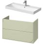Cersanit Larga umywalka 100x46 cm biała z szafką Crea II 100 cm wiszącą szałwiową (K120011, S1058032) zdj.1