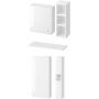 Cersanit Larga zestaw do zabudowy stelaża podtynkowego szafka 56 cm, szafka boczna stojąca 20 cm, szafka boczna wisząca 20 cm, szafka boczna wisząca 56 cm, blat naszafkowy 76,4 cm biały ( S164-046, S164-047, S164-049, S164-048, S164-051 ) zdj.1