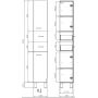 Cersanit Alpina szafka boczna słupek stojący 185 cm biały połysk S516-005-DSM zdj.3