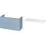 Cersanit Larga zestaw 100 cm szafka podumywalkowa z blatem niebieski/biały (S932025, S932077) zdj.1