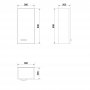 Cersanit Alpina szafka boczna wisząca biała S516-008-DSM zdj.2