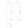 Cersanit Smart szafka boczna 170 cm wysoka wisząca biały/jesion S568-006 zdj.2