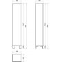 Cersanit City szafka boczna słupek stojący 180 cm biały S584-002 zdj.2