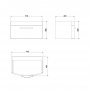 Cersanit Pure szafka 80 cm podumywalkowa wisząca biała S910-007 zdj.2