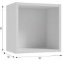 Defra Uni Kubik A30 szafka 30x20x30 cm boczna wisząca biała 125-A-03025 zdj.2
