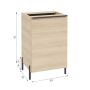 Defra Nino szafka B50 50x45x70 cm boczna stojąca dąb vicenza jasny 304-B-05001 zdj.2