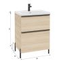 Defra Nino szafka 60x45x70 cm podumywalkowa stojąca dąb vicenza jasny 304-D-06001 zdj.2