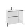 Defra Nino szafka D90 90x45x70 cm podumywalkowa lewa stojąca biały połysk 304-D-09005 zdj.1