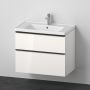 Duravit D-Neo umywalka z szafką 80 cm zestaw meblowy biały wysoki połysk DE012102222 zdj.1