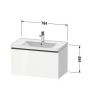 Duravit D-Neo szafka 78,4x45,2x44 cm podumywalkowa wisząca szara DE4255010070000  zdj.2