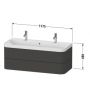 Duravit Happy D.2 Plus umywalka z szafką 117,5 cm białą HP4379O22220000 zdj.2