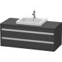 Duravit Ketho szafka 120 cm podumywalkowa wisząca grafit mat KT675604949 zdj.1