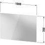 Duravit Light & Mirrors lustro 100x70 cm prostokątne z oświetleniem z matą grzewczą biały LM7827D00000000 zdj.2