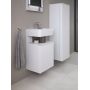 Duravit Qatego szafka 44 cm podumywalkowa wisząca lewa biały połysk QA4076L22220000 zdj.3