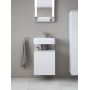 Duravit Qatego szafka 44 cm podumywalkowa wisząca lewa biały połysk QA4076L22220000 zdj.4