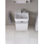 Duravit Qatego szafka 44 cm podumywalkowa wisząca lewa biały połysk QA4076L22220000 zdj.6