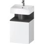 Duravit Qatego szafka 44 cm podumywalkowa wisząca lewa biały mat/czarny QA4076L49180000 zdj.1