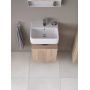 Duravit Qatego szafka 44 cm podumywalkowa wisząca lewa dąb marmurkowy matowy QA4076L55550000 zdj.5