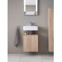 Duravit Qatego szafka 44 cm podumywalkowa wisząca lewa dąb marmurkowy matowy QA4076L55550000 zdj.6