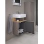 Duravit Qatego szafka 44 cm podumywalkowa wisząca prawa bazaltowy mat QA4076R30430000 zdj.4