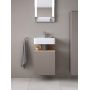 Duravit Qatego szafka 44 cm podumywalkowa wisząca prawa bazaltowy mat QA4076R30430000 zdj.6