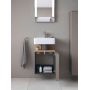 Duravit Qatego szafka 44 cm podumywalkowa wisząca prawa bazaltowy mat QA4076R30430000 zdj.7