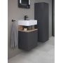 Duravit Qatego szafka 44 cm podumywalkowa wisząca grafit mat/dąb QA4076R55490000 zdj.6