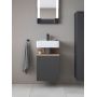 Duravit Qatego szafka 44 cm podumywalkowa wisząca grafit mat/dąb QA4076R55490000 zdj.7