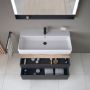 Duravit Qatego szafka 100 cm podumywalkowa wisząca grafit mat/dąb QA4395055490010 zdj.5