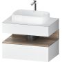 Duravit Qatego szafka 80 cm podumywalkowa wisząca biały mat/dąb QA4730055180000 zdj.1