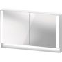 Duravit Qatego szafka 120x75 cm lustrzana wisząca z oświetleniem LED biały mat QA7153018180010 zdj.1