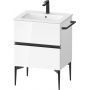 Duravit Sivida szafka 61x47,7x59,1 cm podumywalkowa wisząca biała-czarna SV46430BD220000 zdj.1