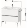 Duravit Sivida szafka 81x47,7x59,1 cm podumywalkowa wisząca dąb-chrom SV4644010550000 zdj.2