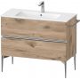 Duravit Sivida szafka 101x47,7x59,1 cm podumywalkowa wisząca dąb-chrom SV4645010550000 zdj.1