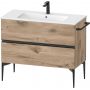 Duravit Sivida szafka 101x47,7x59,1 cm podumywalkowa wisząca czarna-dąb SV46450BD550000 zdj.1