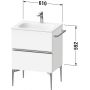 Duravit Sivida szafka 61x47,7x59,2 cm podumywalkowa wisząca orzech-chrom SV4650010790000 zdj.2